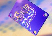 A negative image of a circuit board.